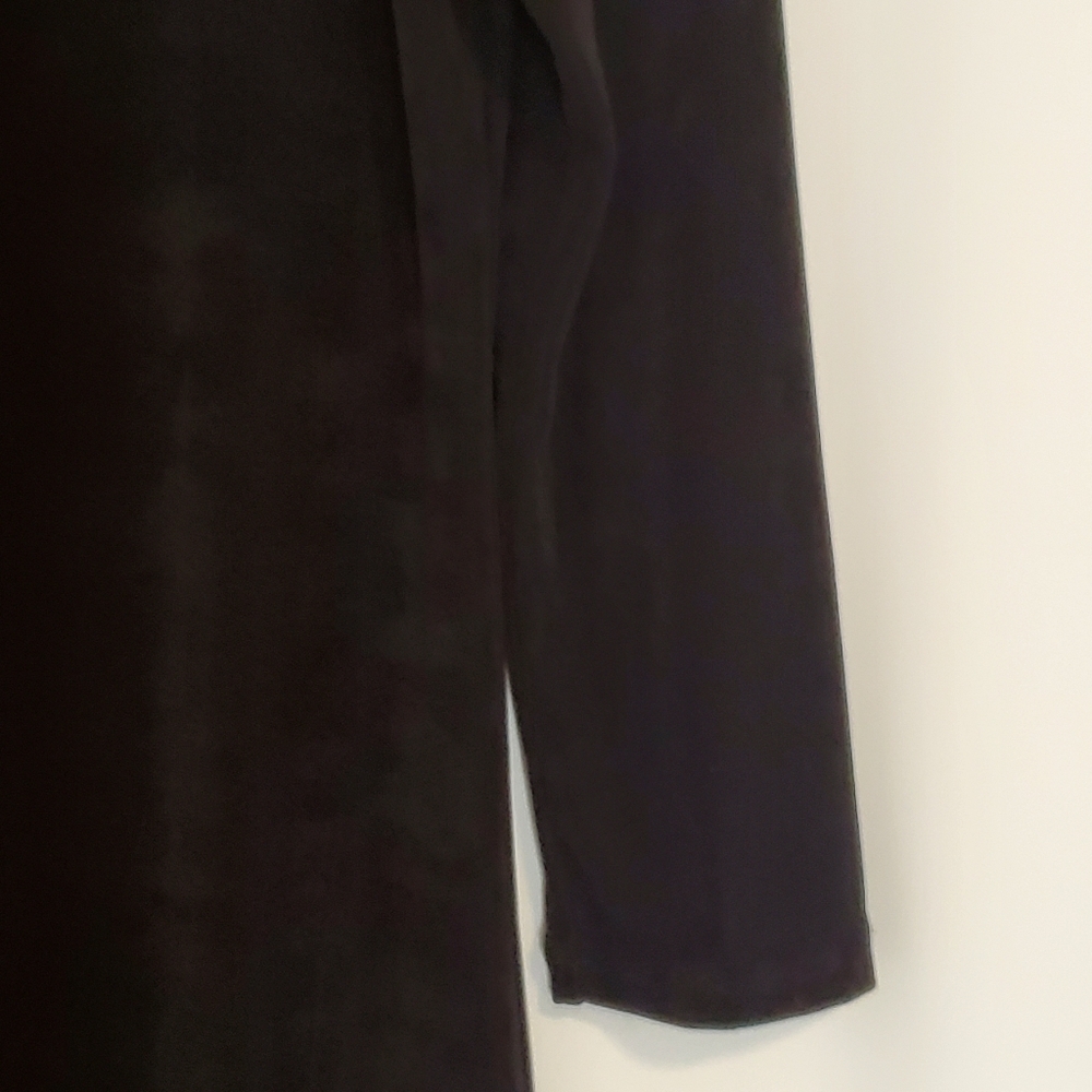Michael Kors Size S, Black slinky soft knit 3/4 sl dress w/gold grommet trim - Picture 9 of 9